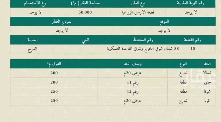 مزرعة للبيع في مدينة الخرج, منطقة الرياض صورة 2