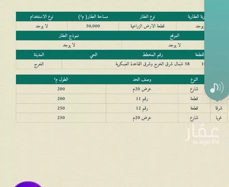 مزرعة للبيع في شارع طريق الملك فهد بن عبدالعزيز, مدينة الخرج, منطقة الرياض صورة 3