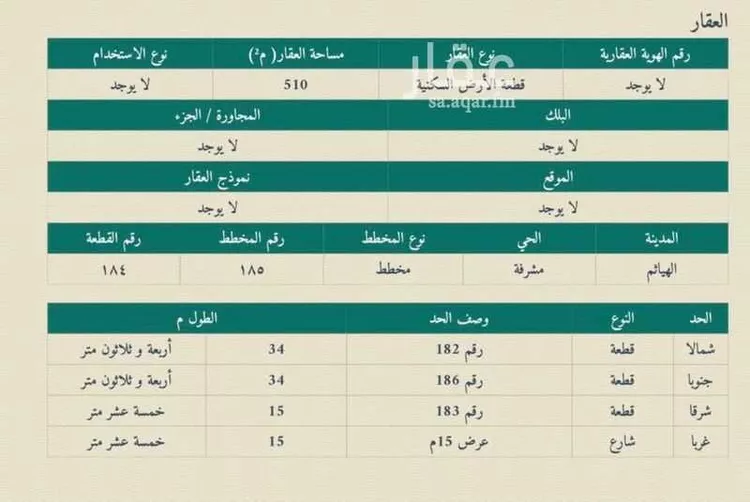 أرض للبيع في شارع مشرفة 138, حي مشرفة, مدينة الهياثم, منطقة الرياض