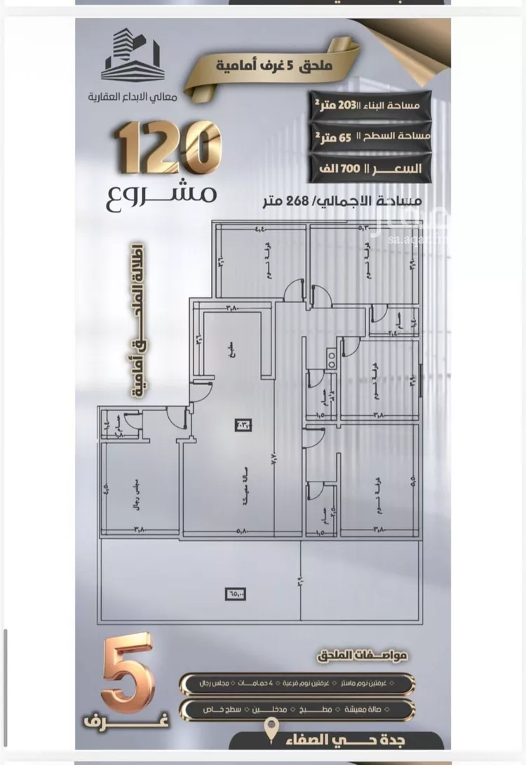 شقة للبيع في شارع ابراهيم الشوري, حي الصفاء, مدينة جدة, منطقة مكة المكرمة