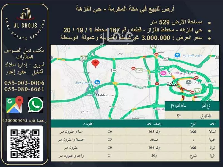 أرض للبيع في شارع عبد الملك بن عبد الملك بن درباس, حي النزهة, مدينة مكة المكرمة, منطقة مكة المكرمة