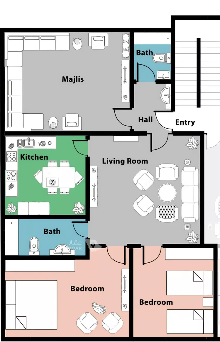 Apartment for Rent in Al Jubail Al Faruq