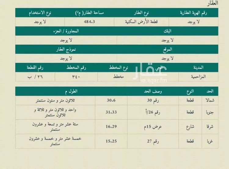 أرض للبيع في شارع الحزيمية 51 ، حي الحزيمية ، المزاحمية ، المزاحمية
