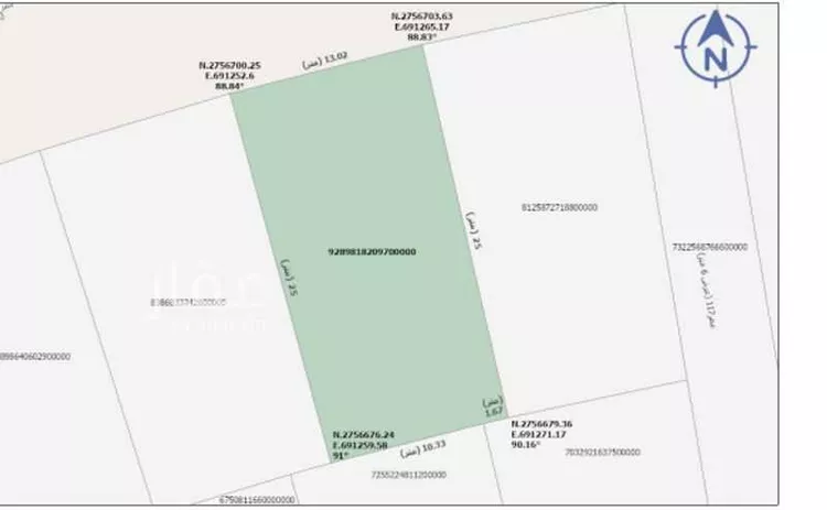 أرض للبيع في شارع ممر117, حي الوسام, مدينة الرياض, منطقة الرياض صورة 2