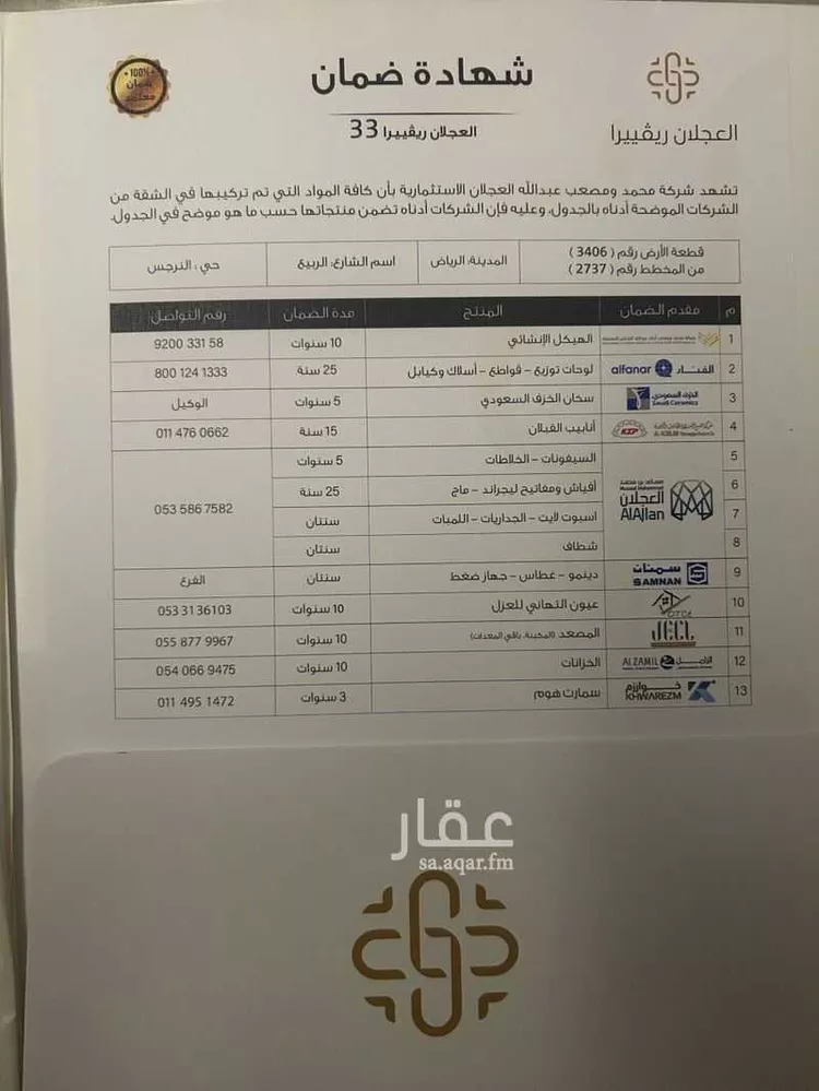 شقة للبيع في شارع الربيع, حي النرجس, مدينة الرياض, منطقة الرياض 13
