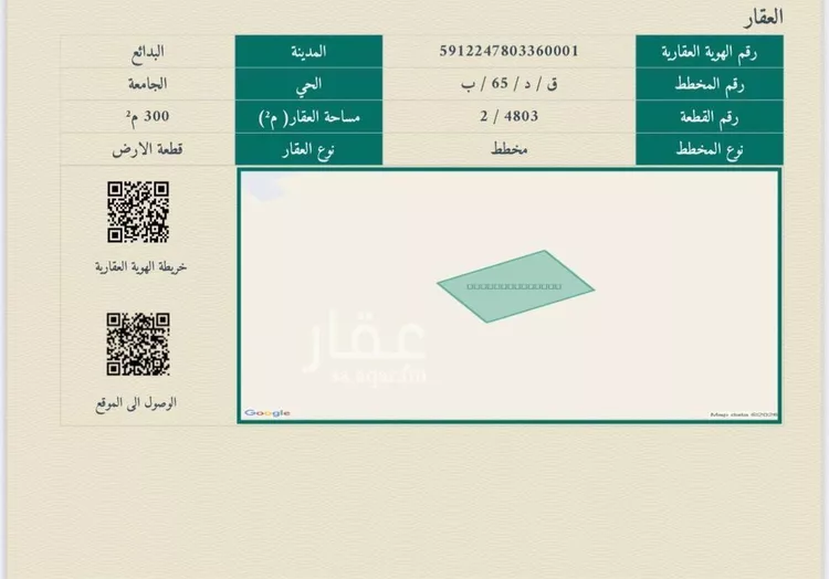 أرض للبيع في حي الجامعة, مدينة البدائع, منطقة القصيم