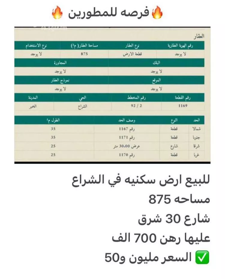 أرض للبيع في شارع ابن الياسميني, حي الكوثر, مدينة الخبر, المنطقة الشرقية صورة 3