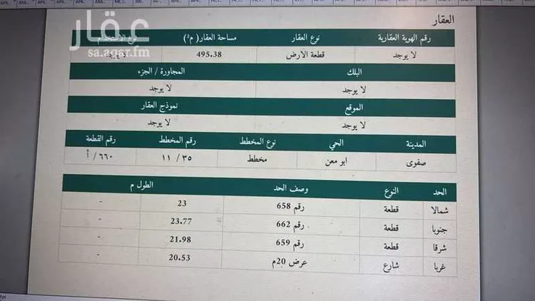 أرض للبيع في شارع المعارف ، حي المصيف ، صفوى ، القطيف صورة 2
