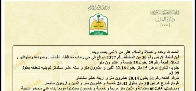 أرض للبيع في شارع ابراهيم بن نشا القيسي, حي الرحاب, مدينة الطائف, منطقة مكة المكرمة صورة 2