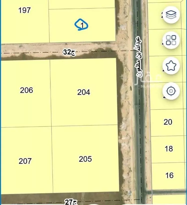 أرض للبيع في شارع عبد الله بن مظعون, حي العقيق, مدينة الخبر, المنطقة الشرقية