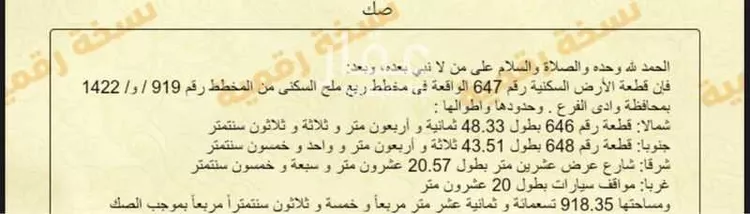 أرض للبيع في حي السليم, مدينة وادي الفرع - السليم, منطقة المدينة المنورة صورة 2
