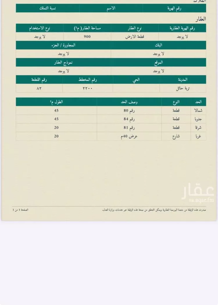 أرض للبيع في شارع بسر بن سفيان الخزاعي ، حي الصناعية الثانية ، حائل ، منطقة حائل