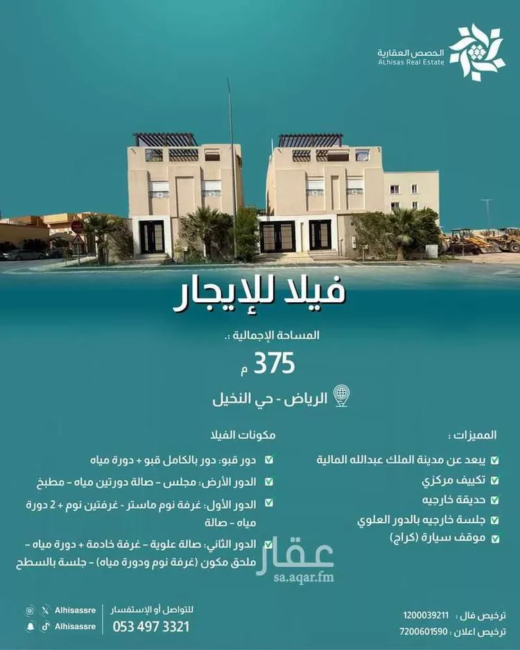 Villa for Rent in Riyadh An Nakheel