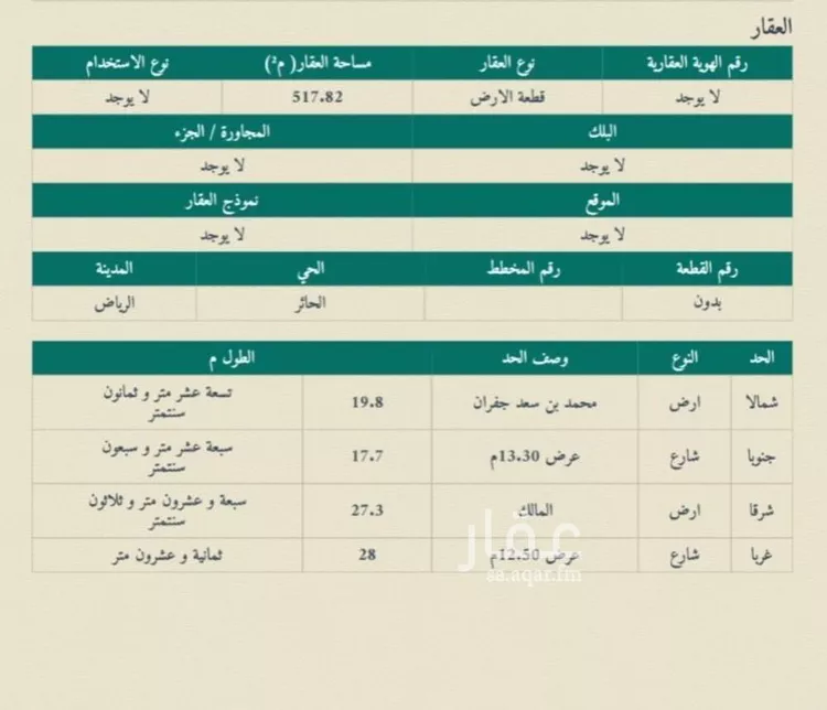 أرض للبيع في شارع الشعراء, حي الحائر, مدينة الرياض, منطقة الرياض صورة 2