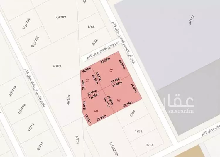 أرض للبيع في شارع أبي القاسم الزهري, حي العزيزية, مدينة الرياض, منطقة الرياض صورة 2