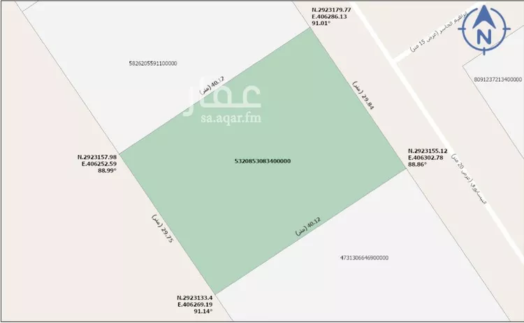أرض للبيع في شارع الجبيل, حي الأثير, مدينة الدمام, المنطقة الشرقية صورة 2