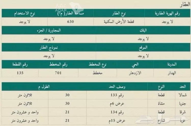 أرض للبيع في شارع حي الازدهار, حي الإزدهار, مدينة الهدار, منطقة الرياض 2