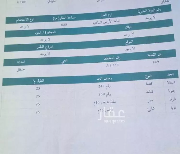 أرض للبيع في مدينة حنيظل, منطقة القصيم صورة 2