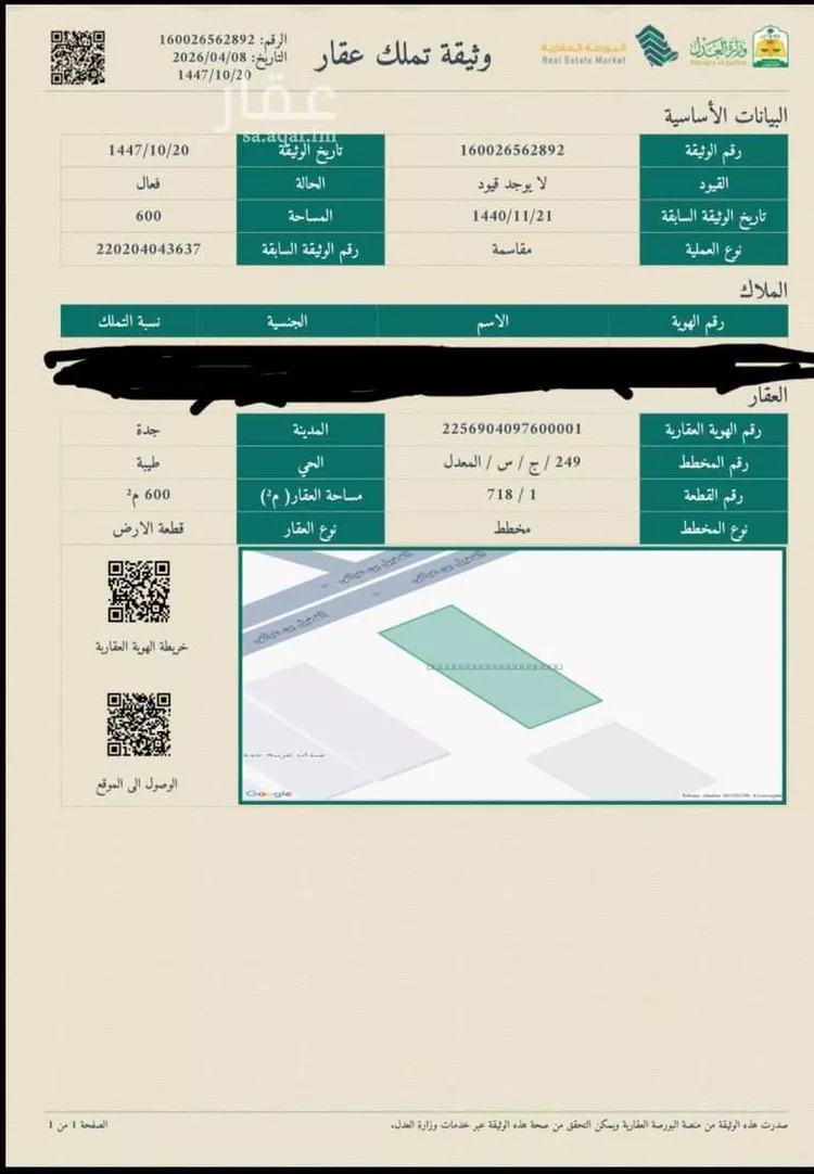 Land for Sale in Jeddah Taiba