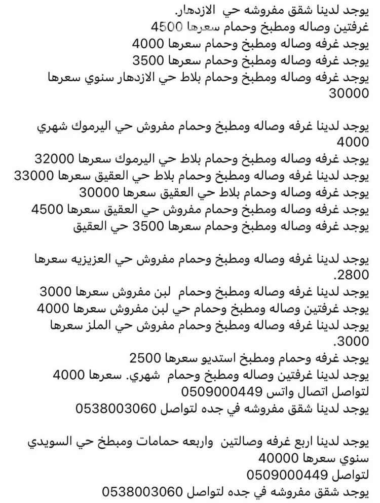 Apartment for Rent in Riyadh Dhahrat Laban 30