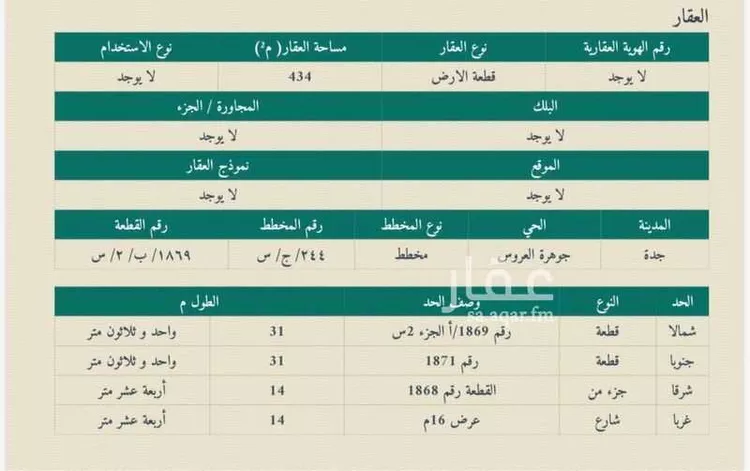Land for Sale in Jeddah Al Riyadh