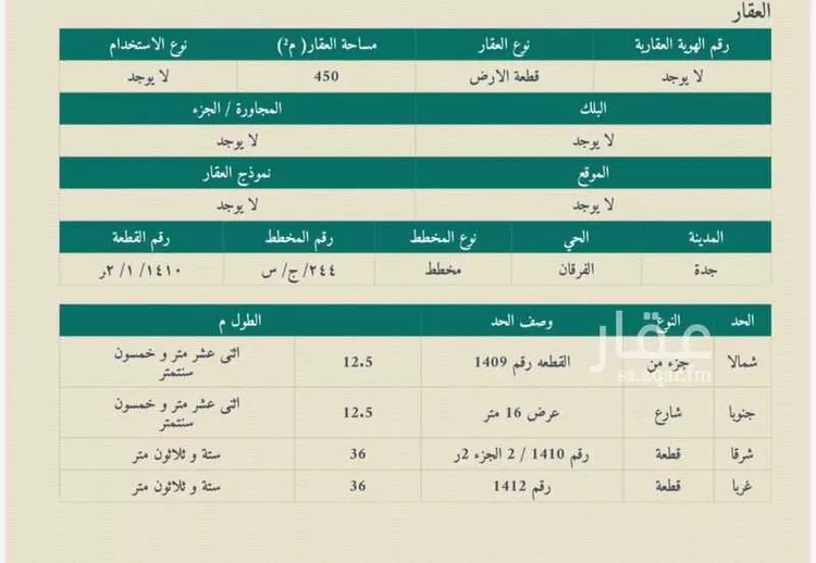Land for Sale in Jeddah Al Riyadh