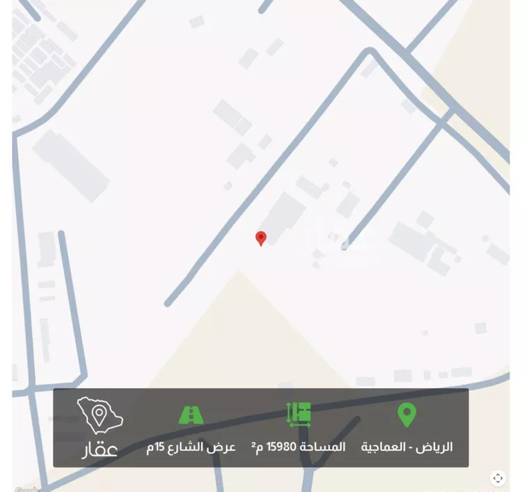 أرض للبيع في حي منطقة مفتوحة تابعة لبلدية العزيزية, مدينة الرياض, منطقة الرياض صورة 2