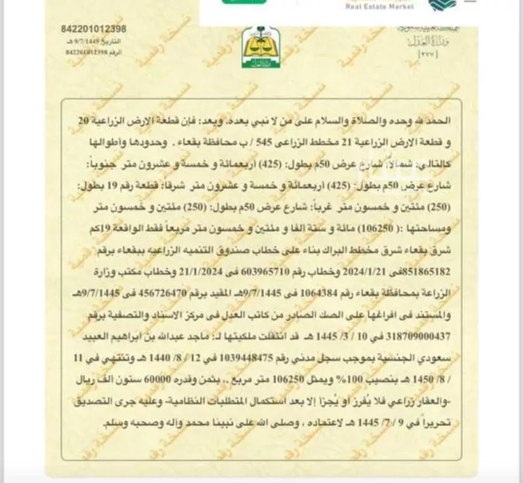 أرض للبيع في شارع العام, حي الحميداني, مدينة الحميداني, منطقة حائل