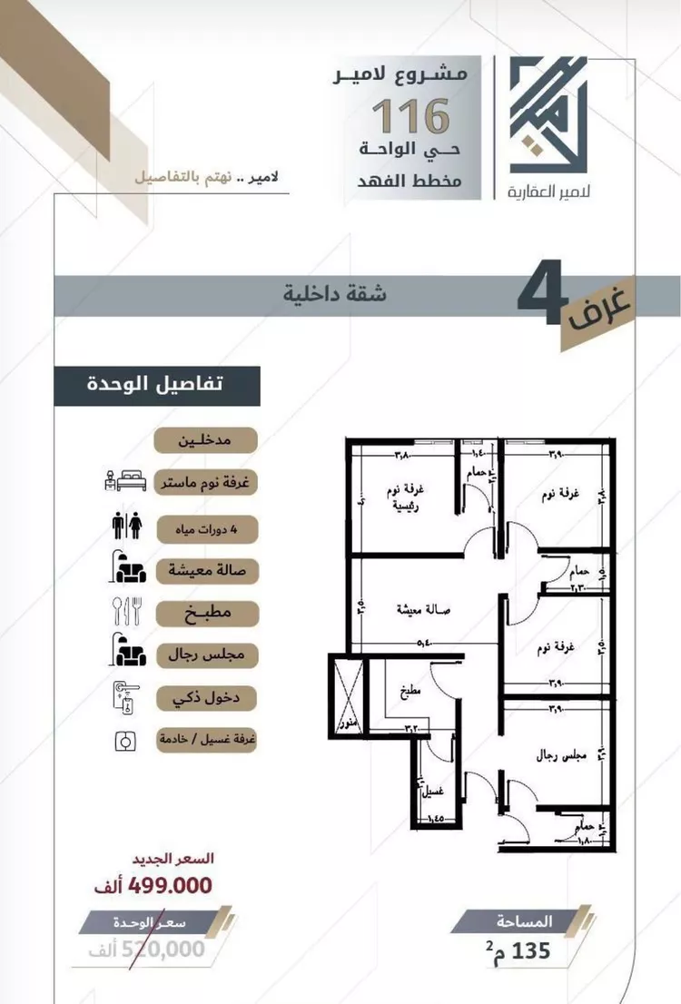 شقة للبيع في شارع أبو عبد الله الجيلاني, حي الواحة, مدينة جدة, منطقة مكة المكرمة