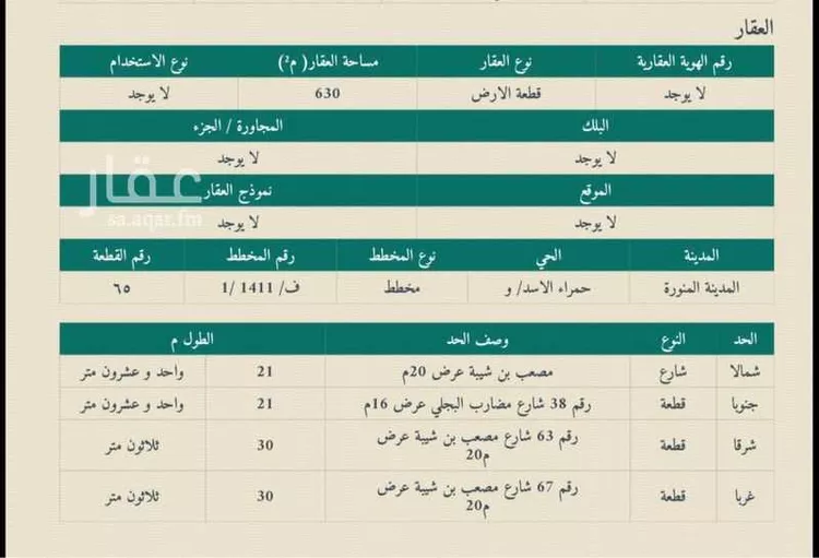 أرض للبيع في شارع مصعب بن شيبة, حي الصناعية, مدينة المدينة المنورة, منطقة المدينة المنورة
