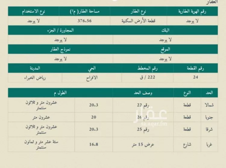 أرض للبيع في شارع عبيد ابن الحارث, حي القدس, مدينة رياض الخبراء, منطقة القصيم صورة 3