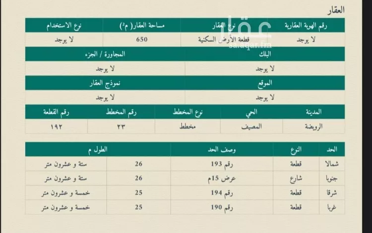أرض للبيع في شارع الشرقاء, حي المصيف, مدينة القويعية - الرويضه, منطقة الرياض صورة 2