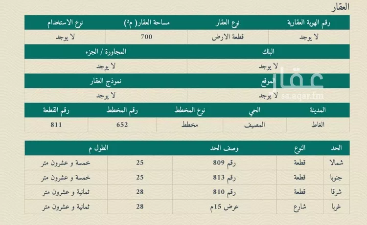 أرض للبيع في شارع ام الحمام, حي المصيف, مدينة الغاط, منطقة الرياض صورة 2
