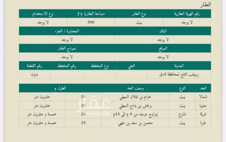 أرض للبيع في شارع داخلي , حي رويغب, مدينة رويغب, منطقة الرياض صورة 2