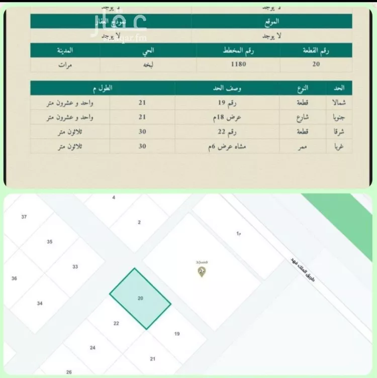 أرض للبيع في حي النزهة, مدينة لبخه, منطقة الرياض صورة 3