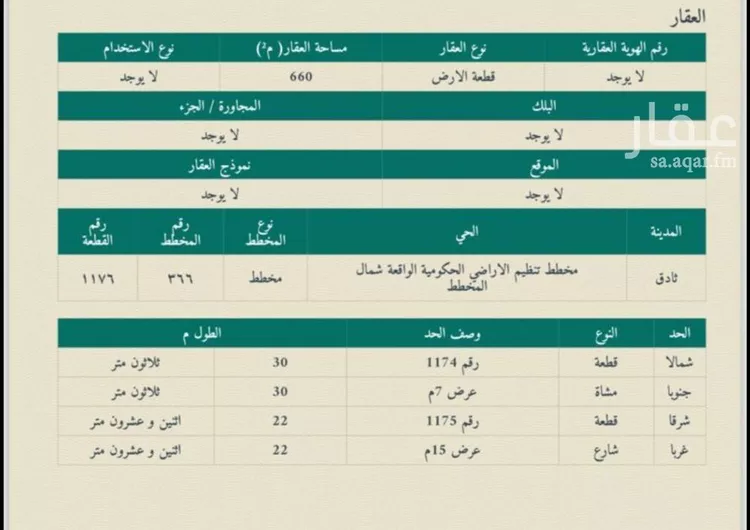 أرض للبيع في شارع داخلي , حي مخطط رقم 133 , مدينة ثادق, منطقة الرياض صورة 2