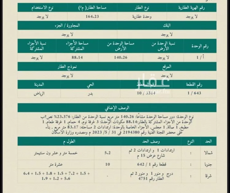 دور للبيع في شارع ابن الطراح, حي بدر, مدينة الرياض, منطقة الرياض صورة 2
