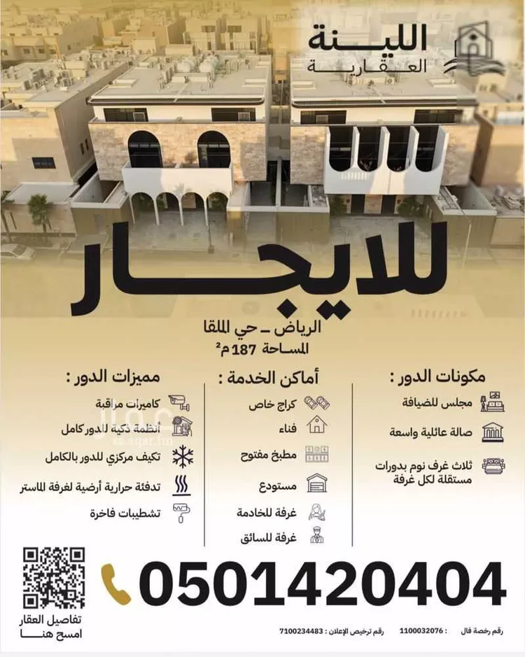 دور للإيجار في شارع رقم 421, حي الملقا, مدينة الرياض, منطقة الرياض صورة 5