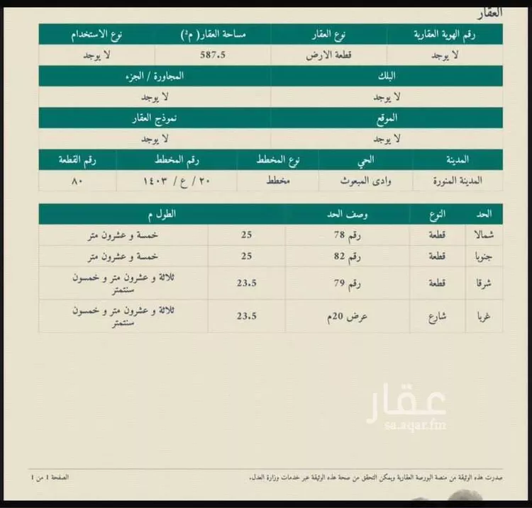 أرض للبيع في شارع ابراهيم بن عبدالله الجمحي, حي وادي مذينب, مدينة المدينه المنوره, منطقة المدينة المنورة