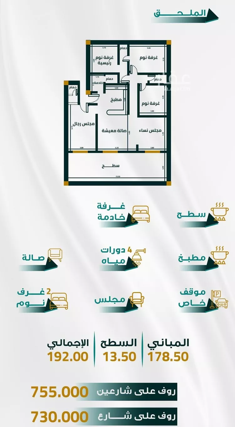 شقة للبيع في شارع ابو ذر الغفاري, حي الفيحاء, مدينة جدة, منطقة مكة المكرمة صورة 2