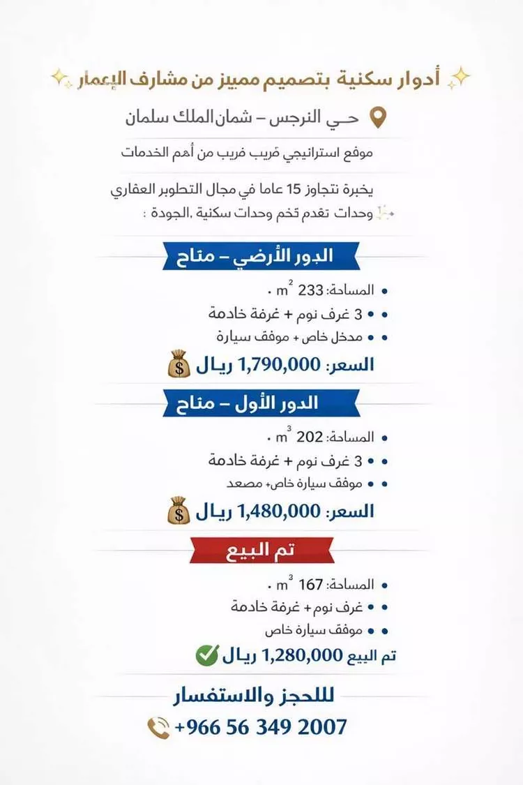 دور للبيع في شارع أحمد بن دراج, حي النرجس, مدينة الرياض, منطقة الرياض صورة 5