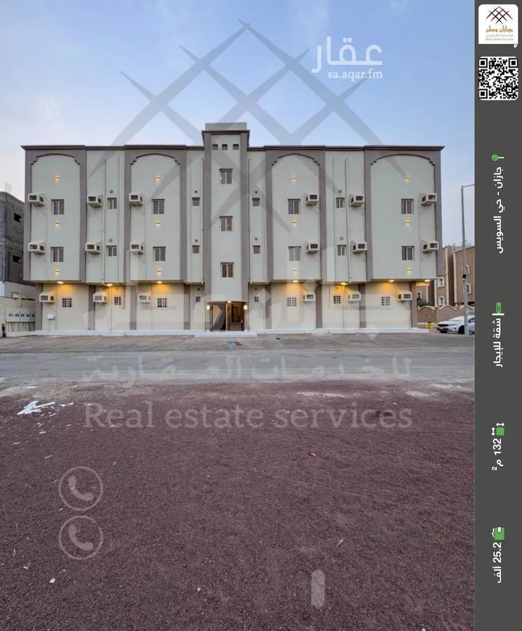 شقة للإيجار في شارع شارع 20 أ, حي الرحاب 2, مدينة جازان, منطقة جازان