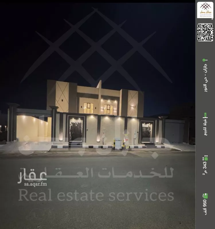 فيلا للبيع في شارع النور 112, حي النور, مدينة جازان, منطقة جازان