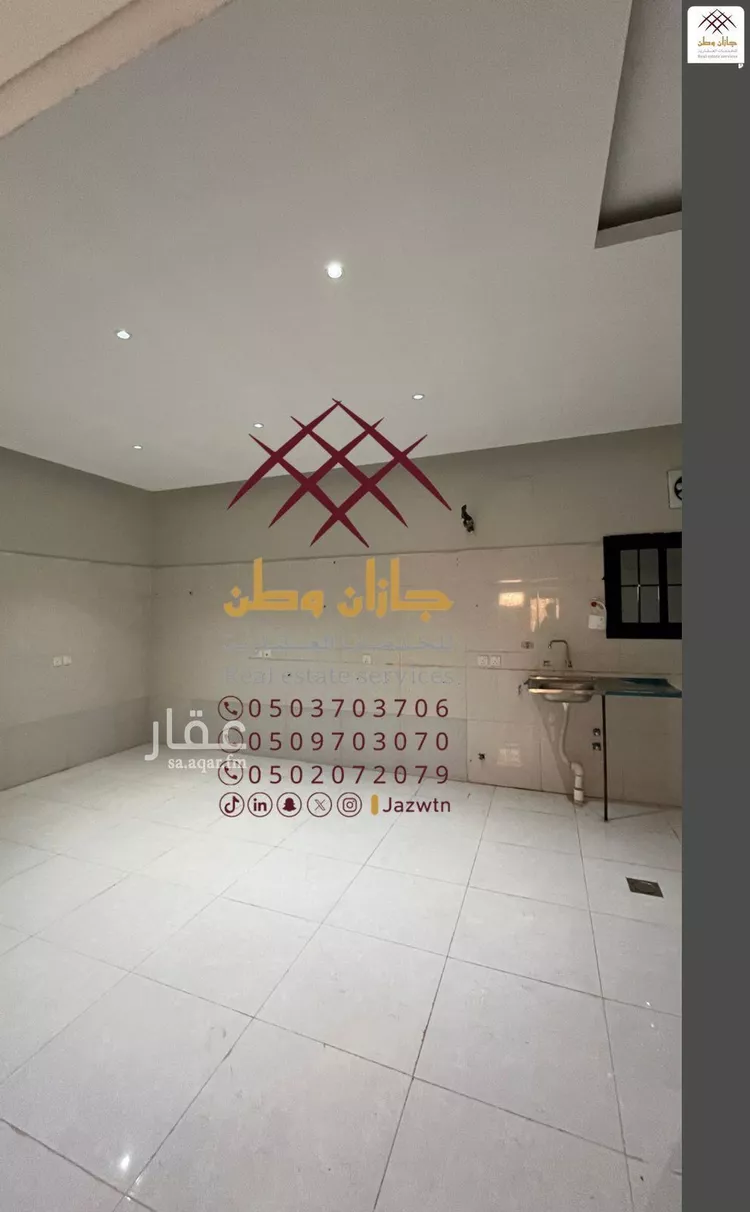 شقة للإيجار في شارع أبو علي القالي, حي الرحاب 2, مدينة جازان, منطقة جازان صورة 4