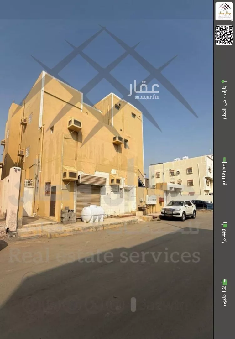 عمارة للبيع في شارع الحارث بن قيس بن عدي السهمي, حي المطار, مدينة جازان, منطقة جازان