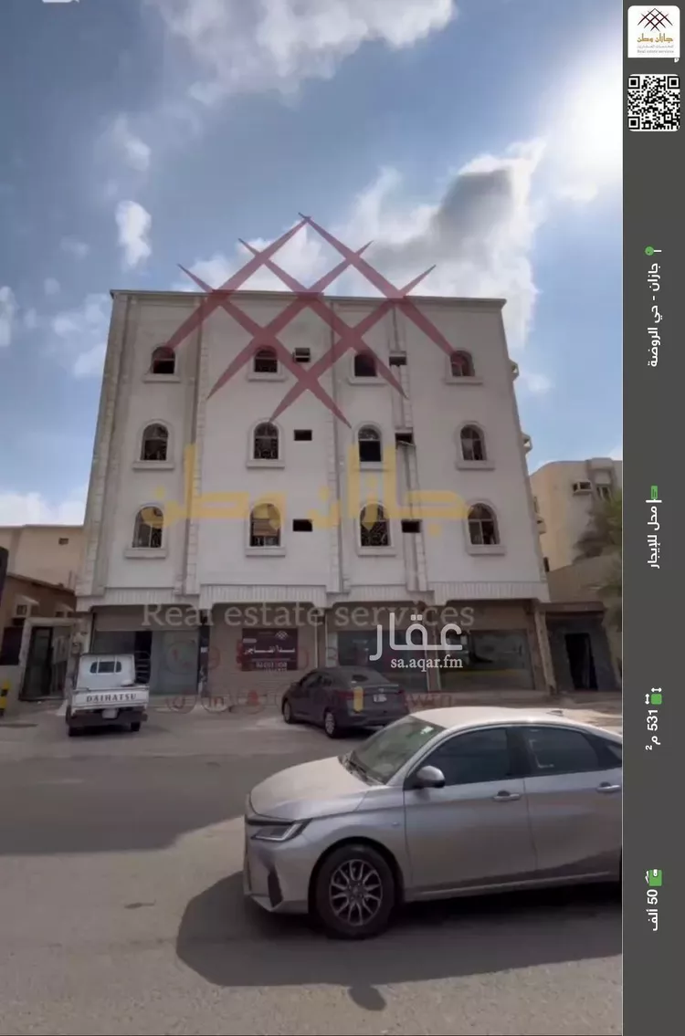 محل للإيجار في شارع طريق الملك فهد, حي الروضة, مدينة جازان, منطقة جازان