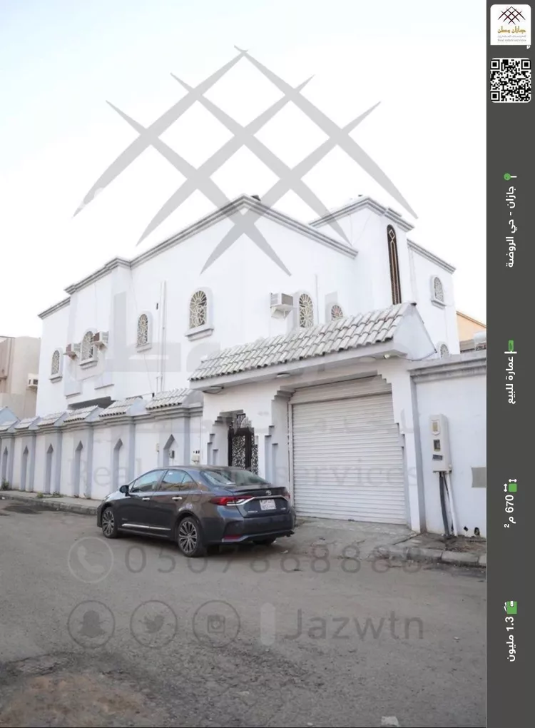 عمارة للبيع في شارع شارع 48 ب, حي الروضة, مدينة جازان, منطقة جازان