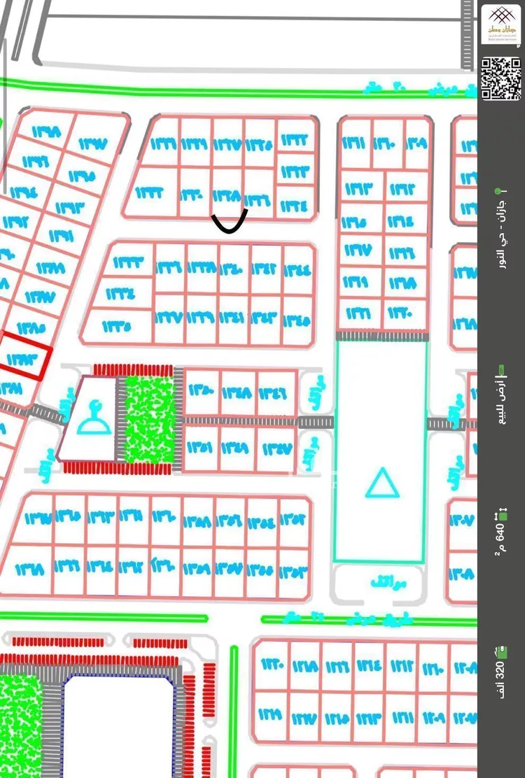أرض للبيع في حي الروابي, مدينة جازان, منطقة جازان