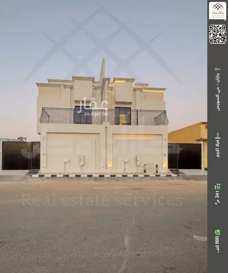 فيلا للبيع في شارع الخليل بن أحمد الفراهيدي, حي السويس 1, مدينة جازان, منطقة جازان