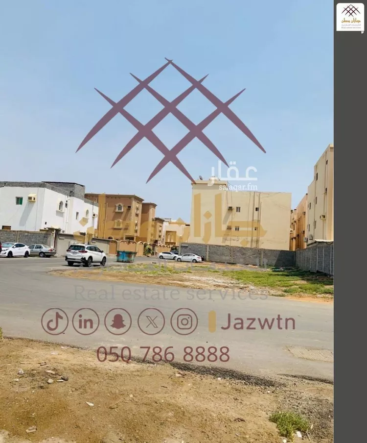 أرض للبيع في شارع الامانه, حي الروضة, مدينة جازان, منطقة جازان صورة 3